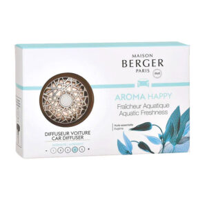 Lampe-Berger-Aroma-Happy-Aquatic-Freshness-Vent-Clip-Car-Diffuser-Set Lampe Berger Aroma Happy Aquatic Freshness Vent Clip Car Diffuser Set