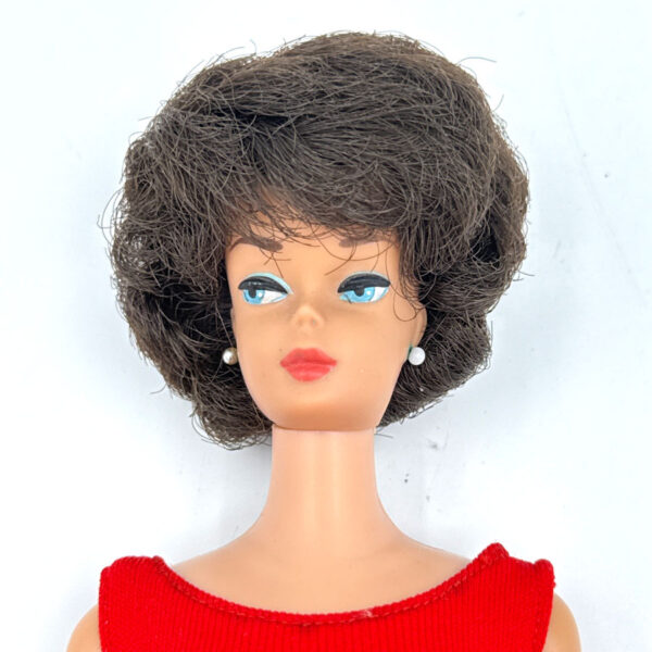 Mattel Vintage 1961 Brunette Bubble Cut  Barbie Boxed Stand Red Swimsuit 850
