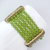 Nephrite-Spinach-Jade-Bead-Bracelet-With-9ct-Gold-Spacers-and-Clasp-03 Nephrite Spinach Jade Bead Bracelet With 9ct Gold Spacers and Clasp