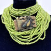 Nephrite-Spinach-Jade-Bead-Bracelet-With-9ct-Gold-Spacers-and-Clasp-2 Nephrite Spinach Jade Bead Opera Length Necklace With 9ct Gold Mounts