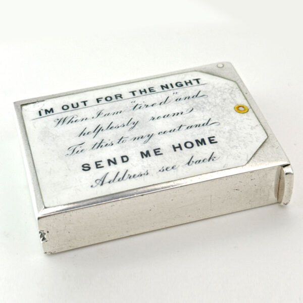 Rare Silver Send Me Home Vesta Case Birmingham 1907