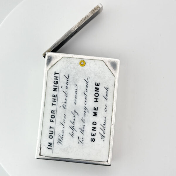Rare Silver Send Me Home Vesta Case Birmingham 1907