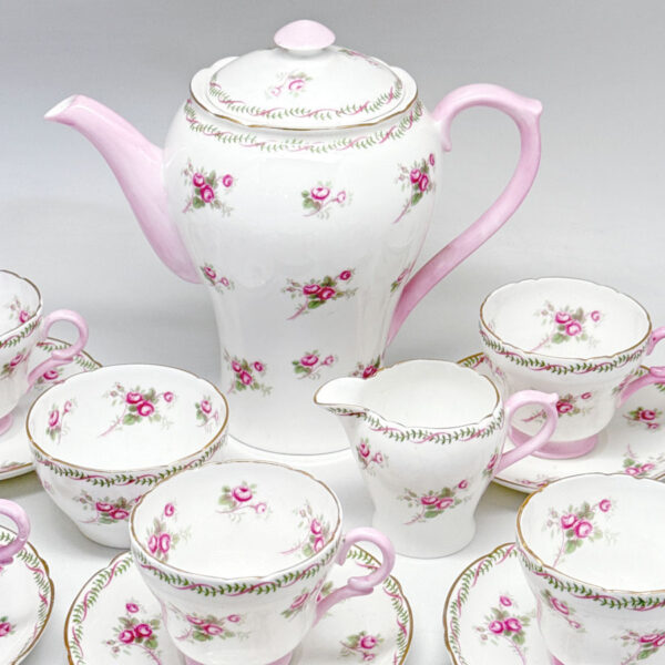 Shelley Bridal Rose Coffee Service