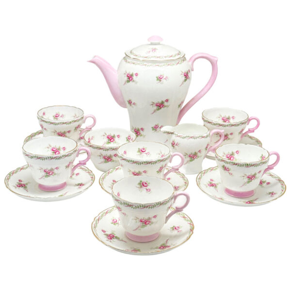 Shelley Bridal Rose Coffee Service