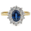 18ct Gold Sapphire And Diamond Halo Ring