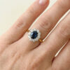 18ct Gold Sapphire And Diamond Halo Ring