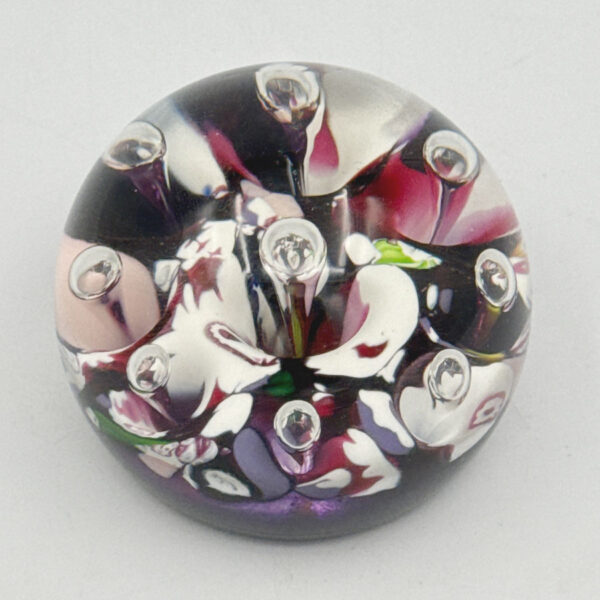 1980 Selkirk Glass Scotland Floral Paperweight