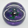 1990 Selkirk Glass Scotland Floral Paperweight