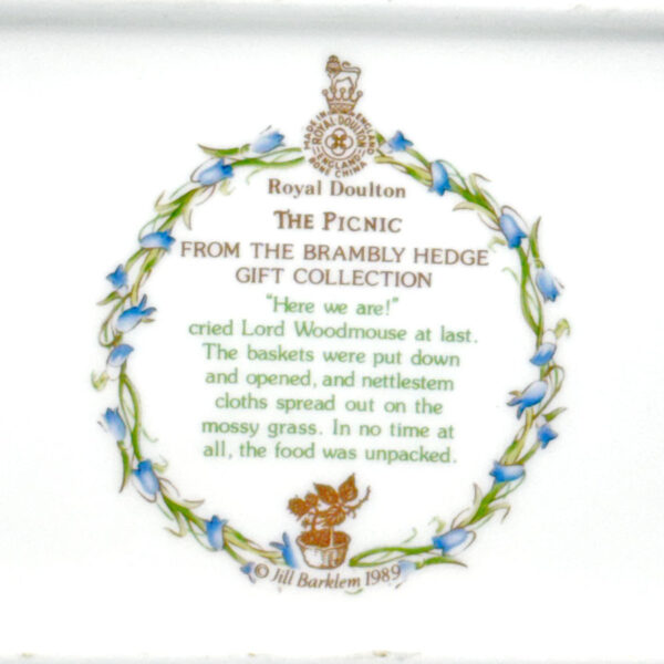 Brambly Hedge Sandwich Plate The Picnic By Royal Doulton