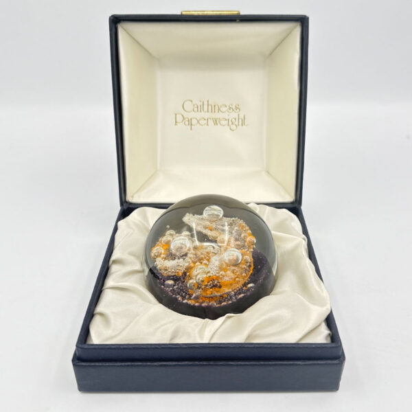 Caithness Scotland Sundance Glass Paperweight Colin Terris 1976