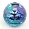 Caithness Scotland Thistle and Floral  Glass Paperweight
