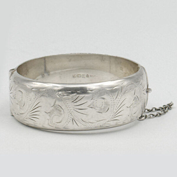 Hallmarked Sterling Silver Bangle Birm 1989