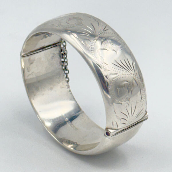 Hallmarked Sterling Silver Bangle Birm 1989