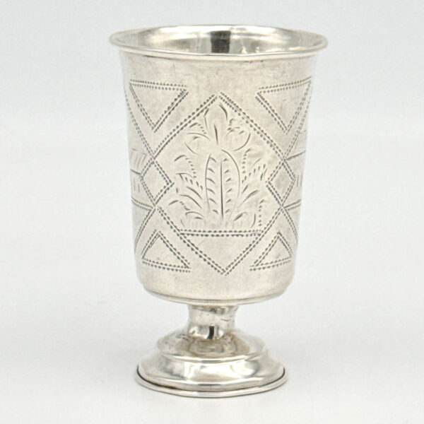 Silver-Russian-Engraved-Pedestal-Kiddush-Cup-Kiev-1 Silver Russian Engraved Pedestal Kiddush Cup Kiev