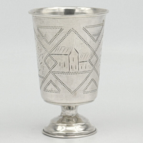 Silver-Russian-Engraved-Pedestal-Kiddush-Cup-Kiev-2 Silver Russian Engraved Pedestal Kiddush Cup Kiev
