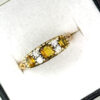 18ct-Gold-Diamond-and-Light-Brown-Corundum-Ring-1 18ct Gold Diamond and Light Brown Corundum Ring