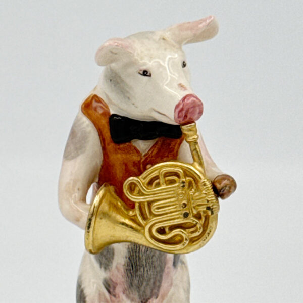 Beswick Pig Promenade Band Richard French Horn Player  PP8