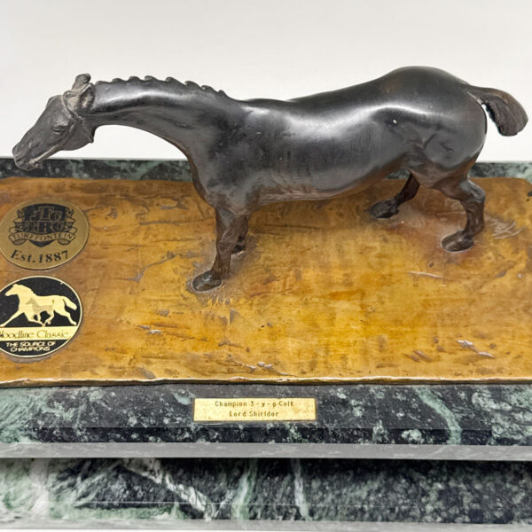 Bronze Equestrian Trophy Bloodline Classics Champion 3 Year Old Colt