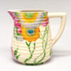 Clarice Cliff Newport Pottery Pink Pearls  Ribbed Tea Milk Jug