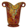 Crown Devon Lustreware Vase Floral Enamel Decoration
