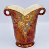 Crown Devon Lustreware Vase Floral Enamel Decoration