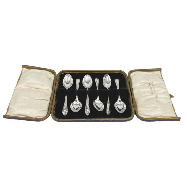 Hallmarked-Silver-Tea-Spoons-Sheffield-1951 Hallmarked Silver Tea Spoons Sheffield 1951