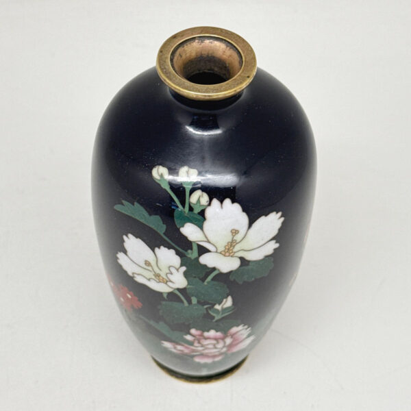Japanese Floral Cloisonne Decorative Vase 20th