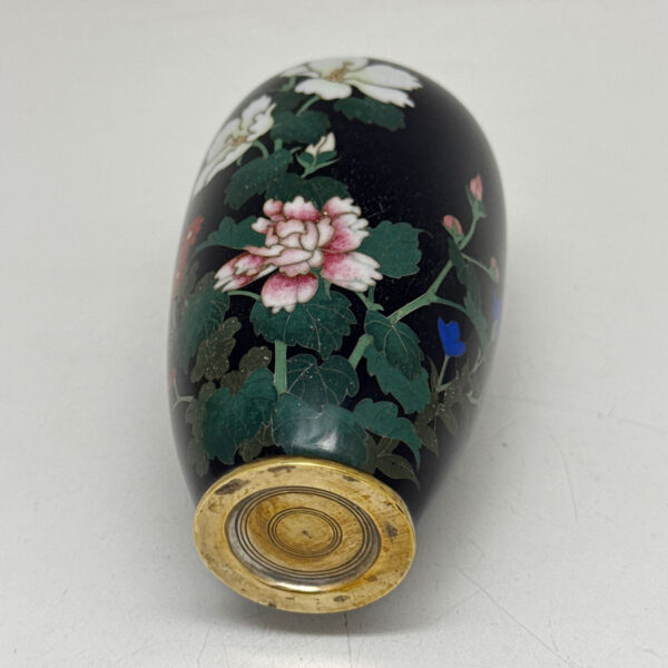 Japanese Floral Cloisonne Decorative Vase 20th