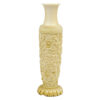 Japanese Ivorine Floral Carved Spill Vase 20th
