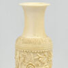 Japanese Ivorine Floral Carved Spill Vase 20th