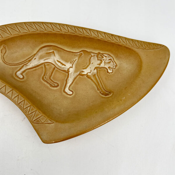 Kalahari-Ware-Decorative-Lioness-Bowl-With-Rattan-Handle-2 Kalahari Ware Decorative Lioness Bowl With Rattan Handle