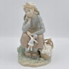 Lladro Figurine Girl With Doll and Basket Of Apples  1211