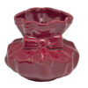 Lucia-ribbon-base Lucia Ware Burgundy Ribbon Vase By Boksburg East Pottery C1970