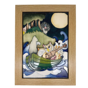 Moorcroft Pottery Tile Framed Trial Piece 2014