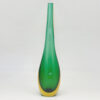 Murano Somerso Green To Amber Bud Vase C1970