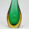 Murano Somerso Green To Amber Bud Vase C1970