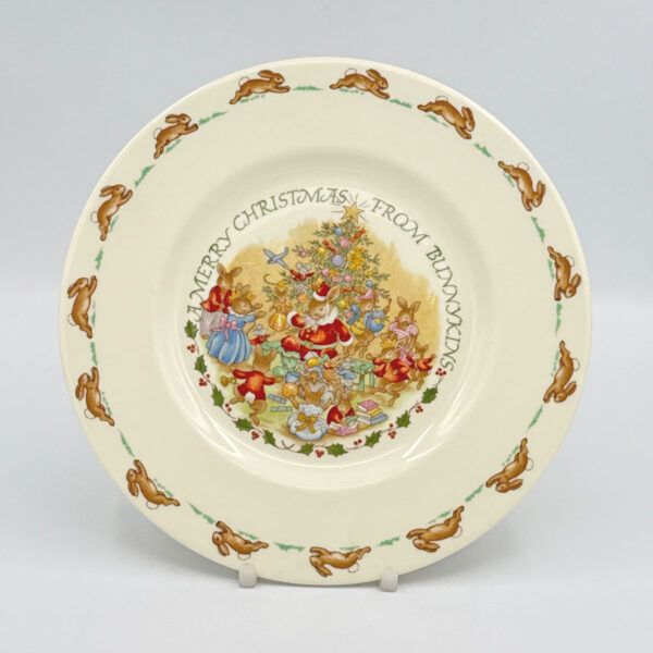 Rare Royal Doulton Bunnykins Merry Christmas Plate