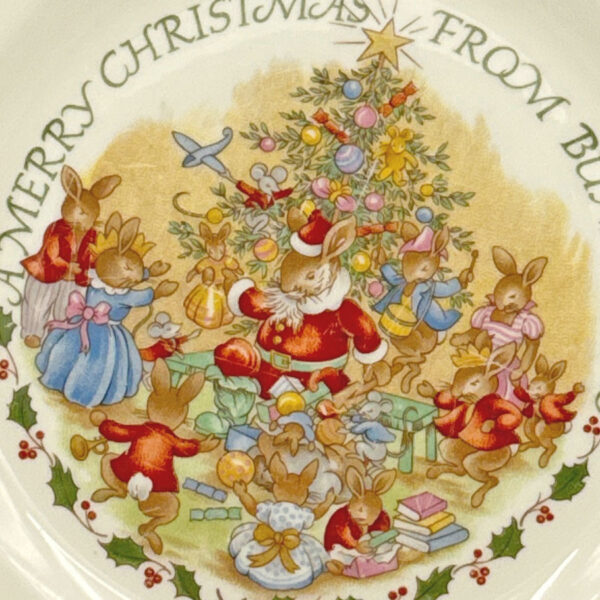 Rare Royal Doulton Bunnykins Merry Christmas Plate