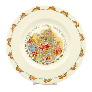 Rare Royal Doulton Bunnykins Merry Christmas Plate