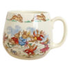 Rare Royal Doulton Bunnykins Merry Christmas Sledding Mug