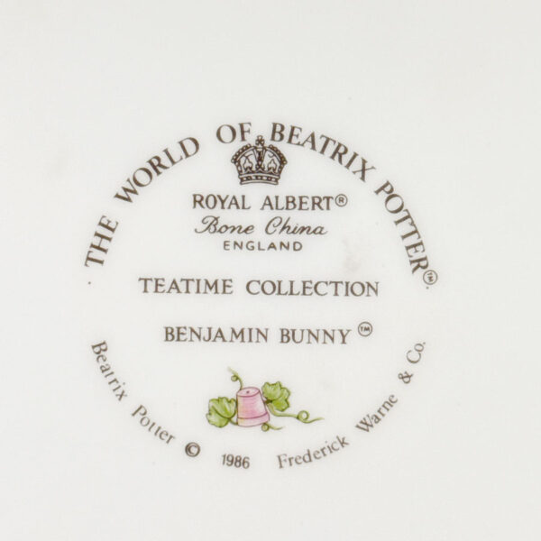 Royal Albert Beatrix Potter Benjamin Bunny Christening Plate