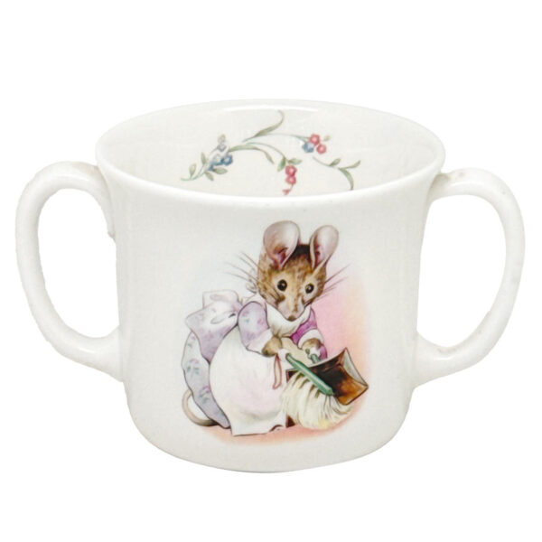 Royal Albert Beatrix Potter Hunca Munca  Christening Double Handle Mug