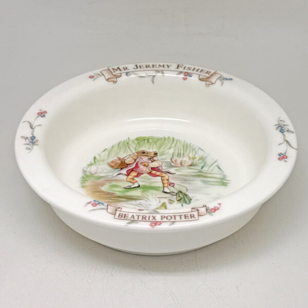 Royal Albert Beatrix Potter Jeremy Fisher Christening Porridge Bowl