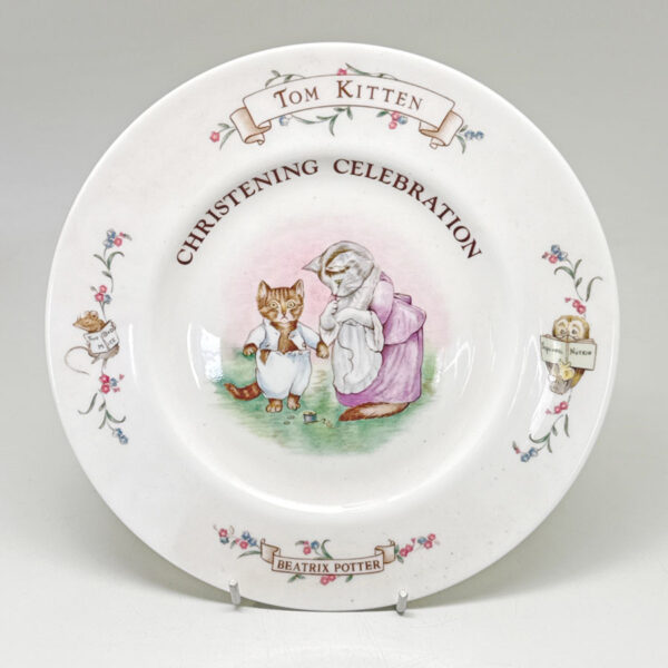 Royal Albert Beatrix Potter Tom Kitten Christening Plate