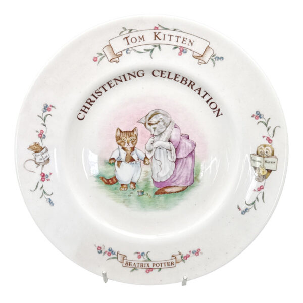 Royal Albert Beatrix Potter Tom Kitten Christening Plate