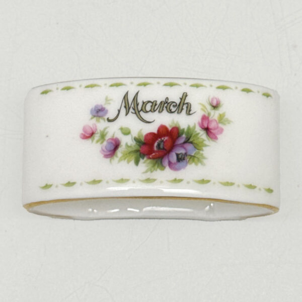 Royal Albert March   Flower Of The Month Serviette Ring