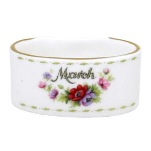 Royal Albert March   Flower Of The Month Serviette Ring