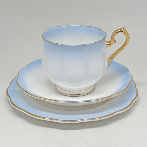 Royal Albert Rainbow Blue Hampton Tea Trio