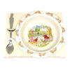 Royal Doulton Bunnykins Fishing Christening Cereal Bowl and Spoon