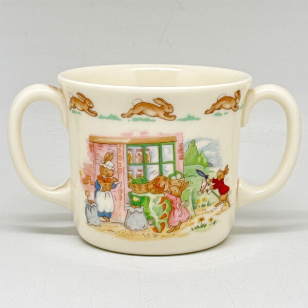 Royal Doulton Bunnykins Two Handle Mug Spilling the Carrots